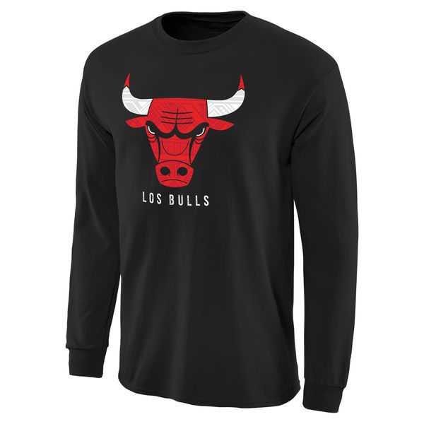 Chicago Bulls Noches Enebea Long Sleeve WEM T-Shirt - Black,We sell and wholesale Chicago Bulls Noches Enebea Long Sleeve WEM T-Shirt - Black on line form chian!